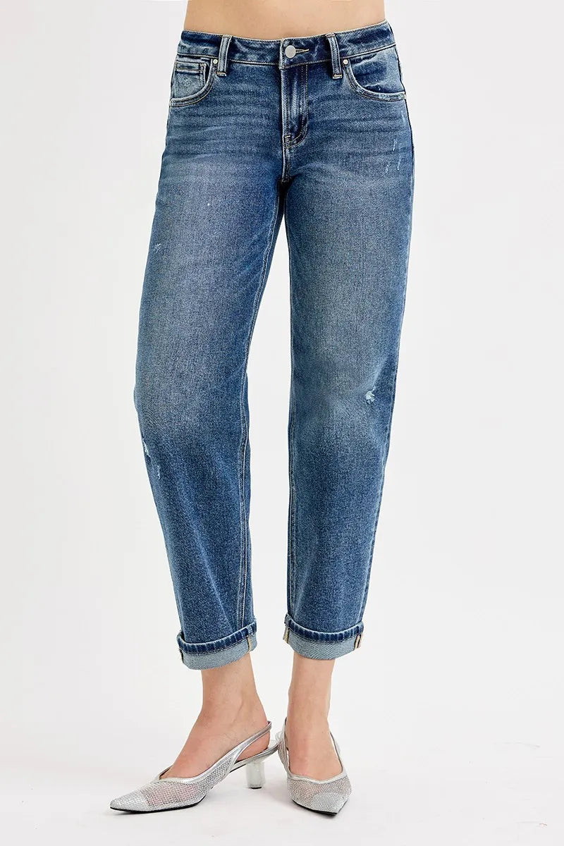 Risen Low Rise Crop Boyfriend Jeans PGC21190