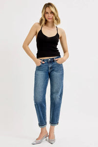 Risen Low Rise Crop Boyfriend Jeans PGC21190