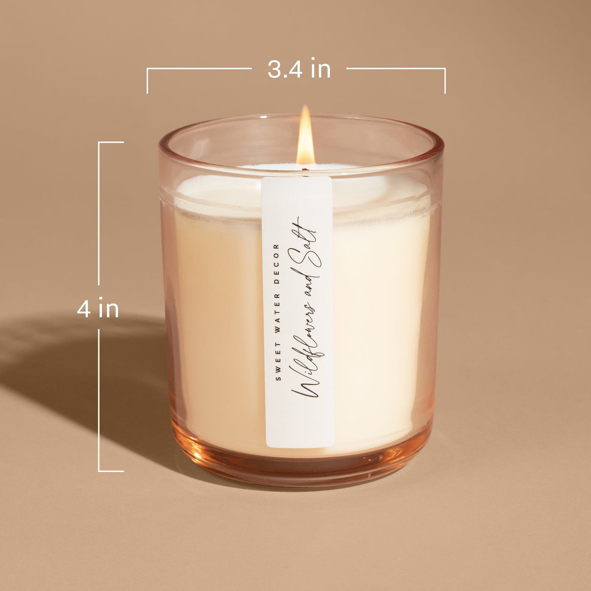 Sweet Water Decor Mango and Coconut Soy Candle - Tinted Glass Jar - 12 oz