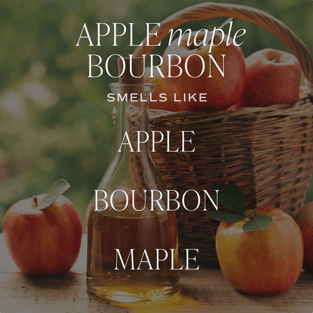 Sweet Water Decor Apple Maple Bourbon Soy Candle - Tan Matte Jar - 15 oz