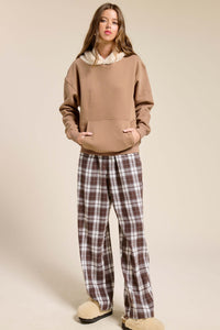 Plaid Flannel Wide Leg Lounge Checkered Pants