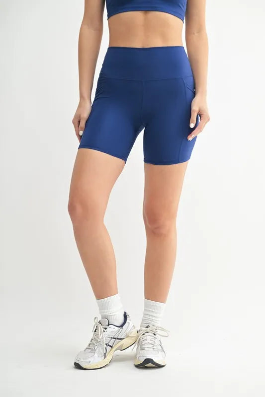 Mono B Venice Cloud Light Sculpt Biker Shorts - Blue Depth