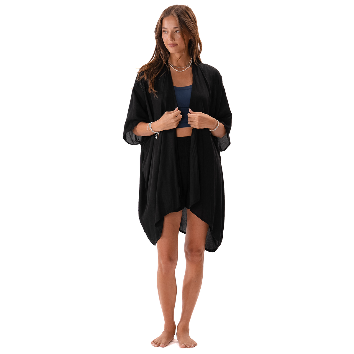 Lotus and Luna Black Kimono