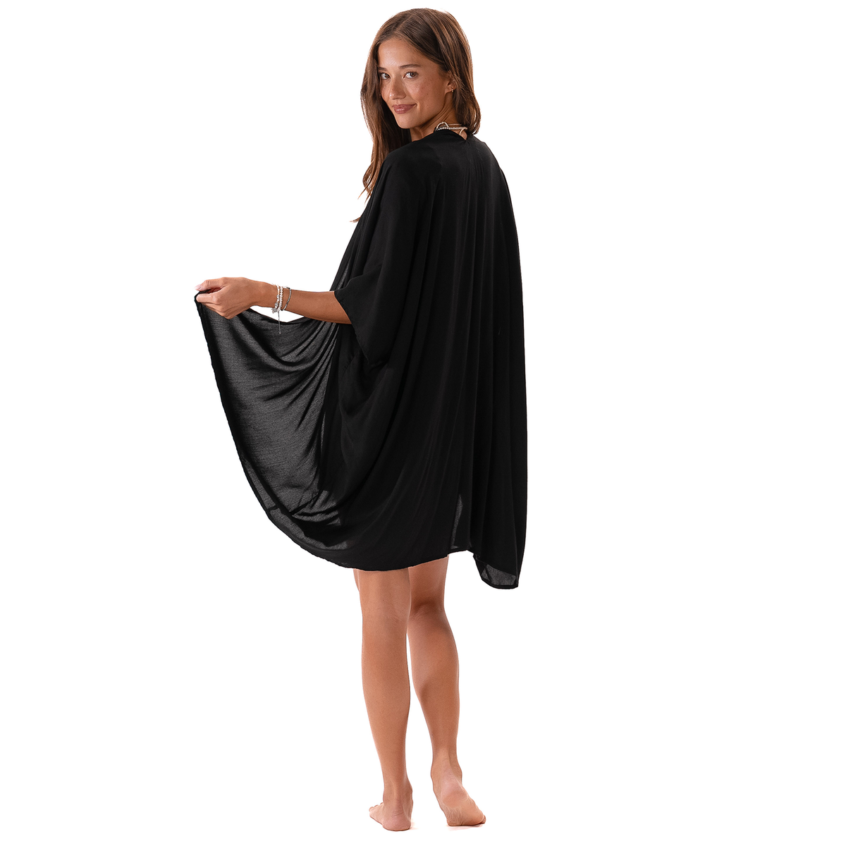 Lotus and Luna Black Kimono