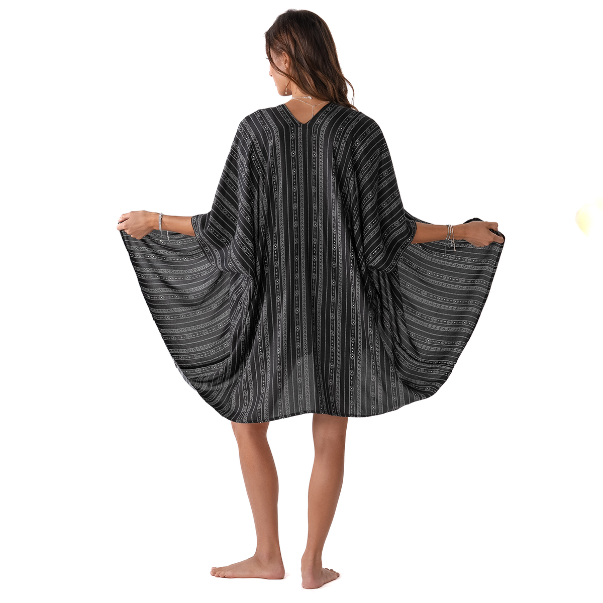 Lotus and Luna Akha Print Kimono