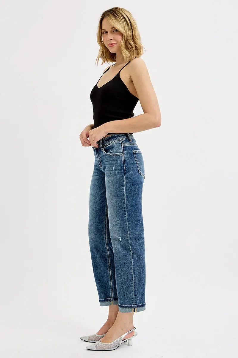 Risen Low Rise Crop Boyfriend Jeans PGC21190