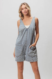 Bibi Vintage Washed Denim Overalls