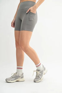 Mono B Venice Cloud Light Sculpt Biker Shorts - New Pewter