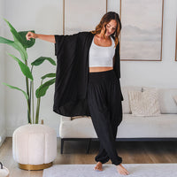 Lotus and Luna Black Harem Pants with Pockets