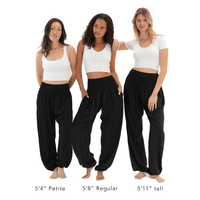 Lotus and Luna Black Harem Pants with Pockets
