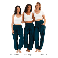 Lotus and Luna Deep Teal Harem Pants