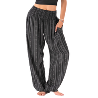 Lotus and Luna Akha Print Harem Pants