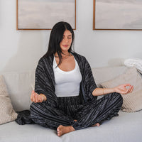 Lotus and Luna Akha Print Kimono
