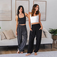 Lotus and Luna Black Harem Pants with Pockets