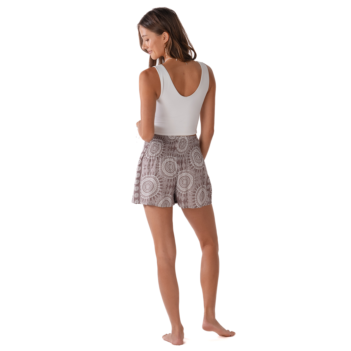 Lotus and Luna Nosara Smocked Waist Shorts