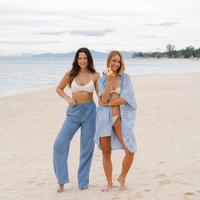 Lotus and Luna Elemental Blue Cotton Cabana Pants