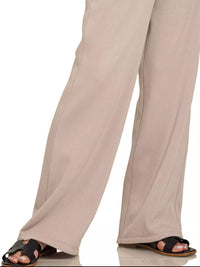 Fleece Sweatpants with Pockets in Ash Mocha