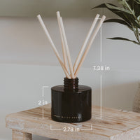 Sweet Water Decor Hello Fall Amber Tinted Glass Jar Reed Diffuser