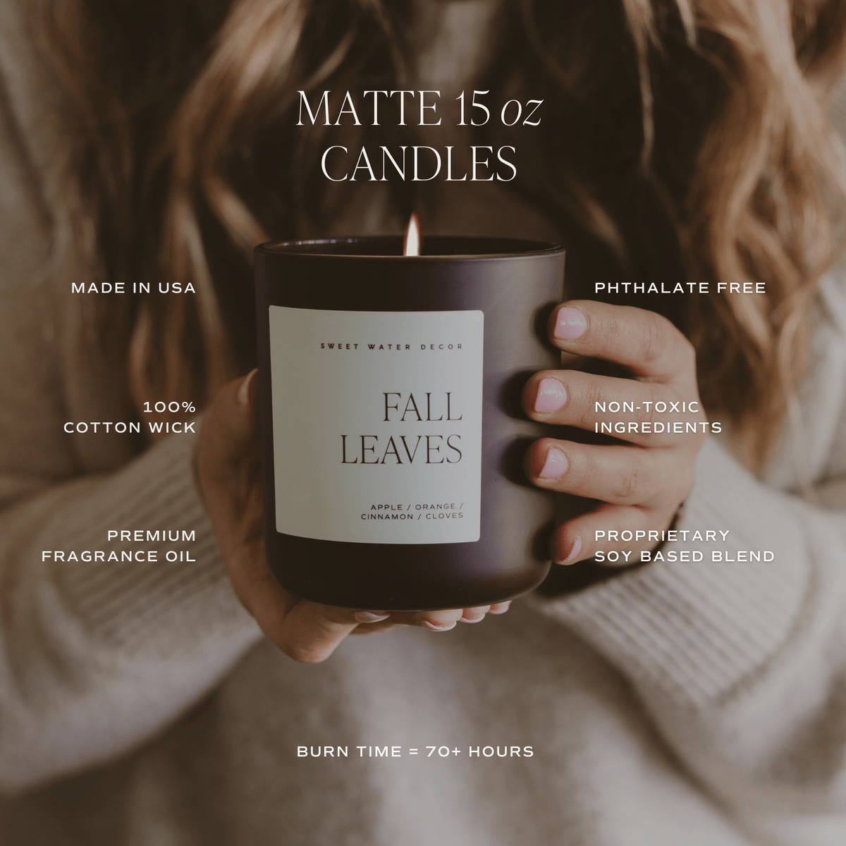 Sweet Water Decor Cinnamon Rolls Soy Candle - Brown Matte Jar - 15 oz