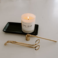 Sweet Water Decor Black Stoneware Tray