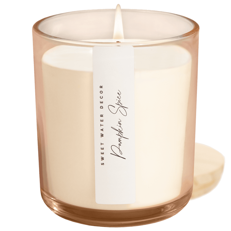 Sweet Water Decor Pumpkin Spice Soy Candle - Tinted Glass Jar - 12 oz