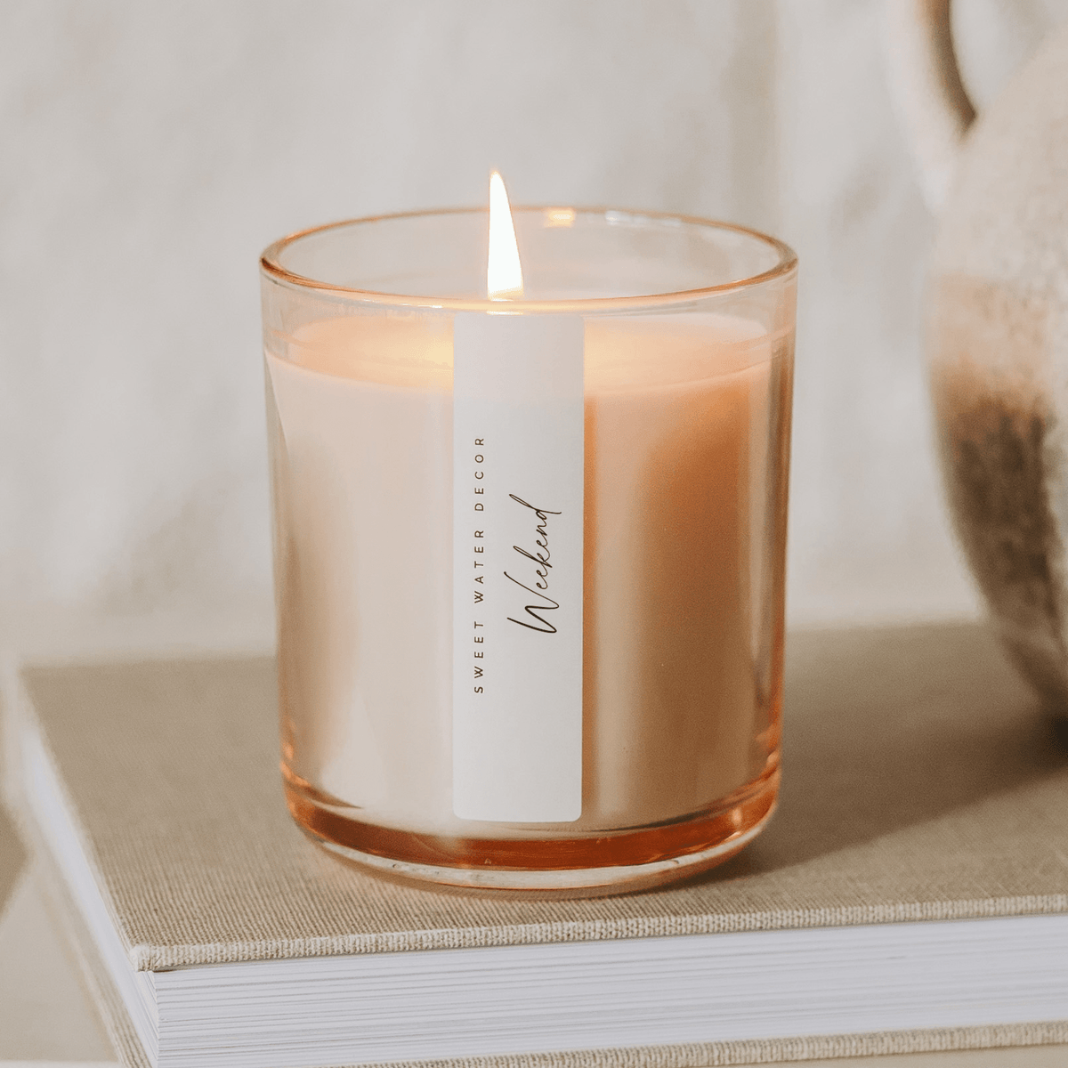 Sweet Water Decor Weekend Soy Candle - Tinted Glass Jar - 12 oz