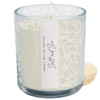 Sweet Water Decor Salt and Sea Soy Candle - Blue Tinted Glass Jar - 12 oz