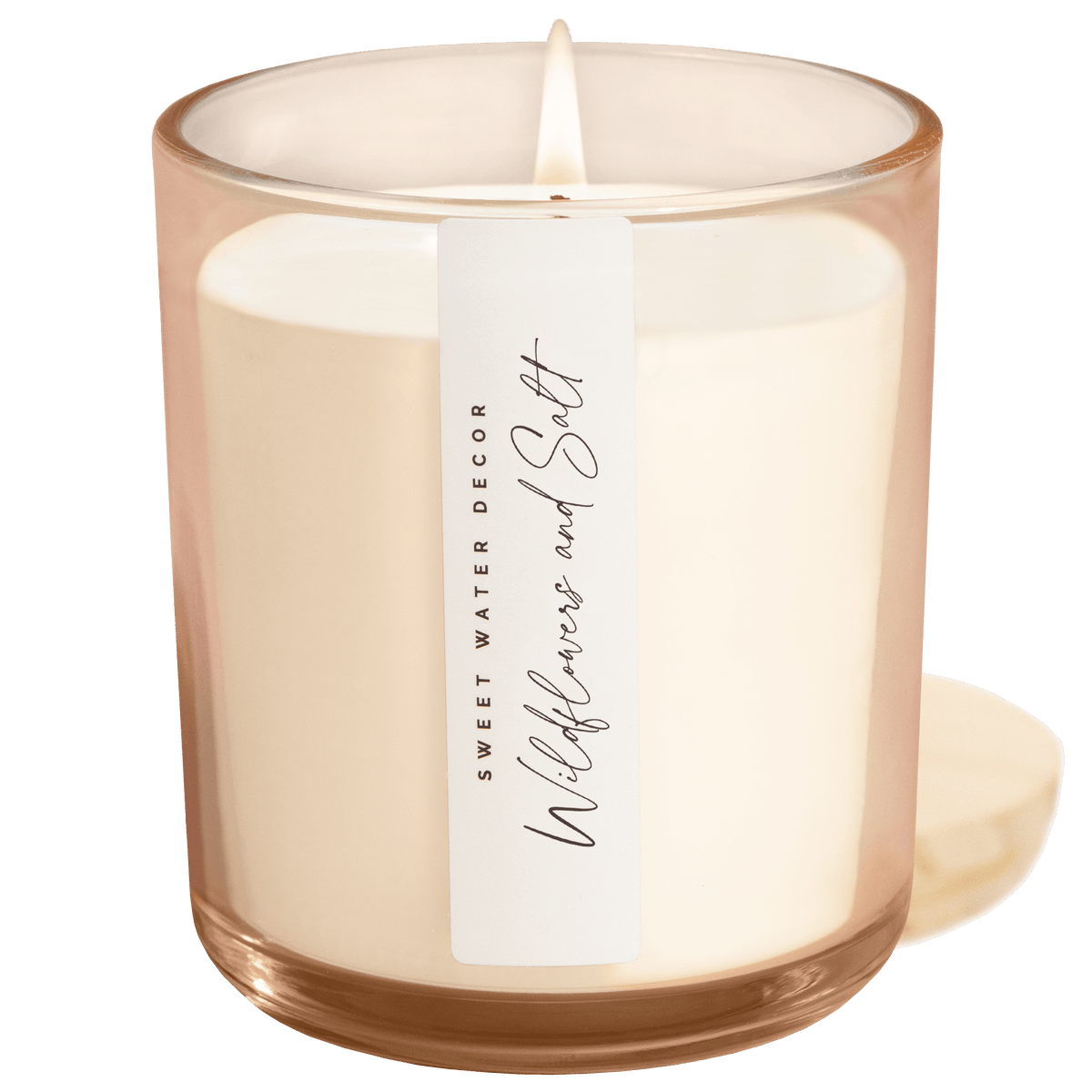 Sweet Water Decor Wildflowers and Salt Soy Candle - Tinted Glass Jar - 12 oz