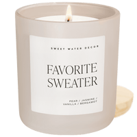 Sweet Water Decor Favorite Sweater Soy Candle - Tan Matte Jar - 15 oz