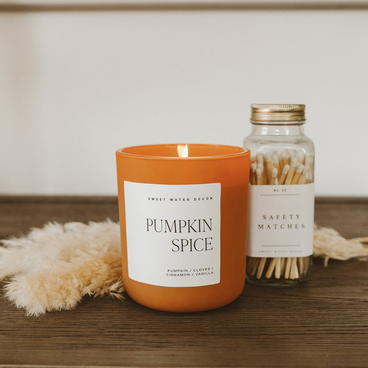Sweet Water Decor Pumpkin Spice Soy Candle - Orange Matte Jar - 15 oz