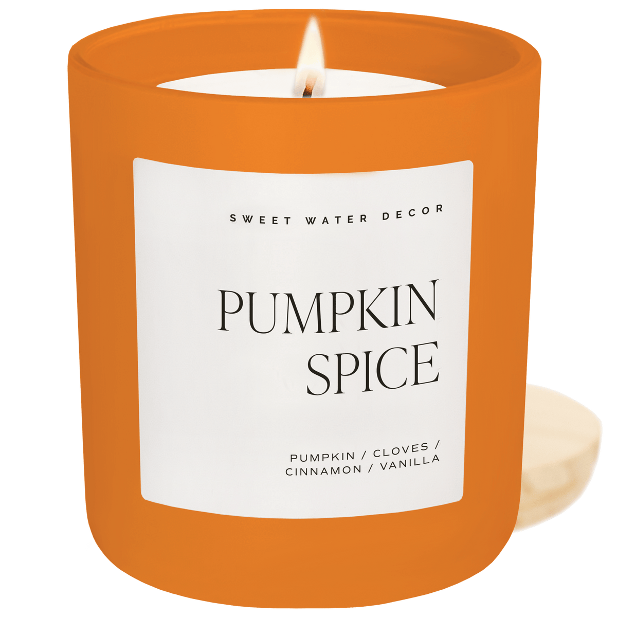 Sweet Water Decor Pumpkin Spice Soy Candle - Orange Matte Jar - 15 oz