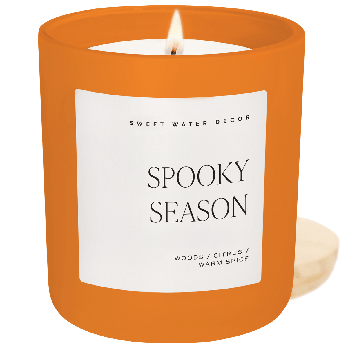 Sweet Water Decor Spooky Season Soy Candle - Orange Matte Jar - 15 oz
