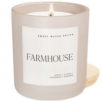 Sweet Water Decor Farmhouse Soy Candle - Tan Matte Jar - 15 oz