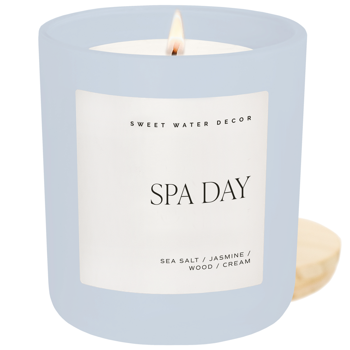 Sweet Water Decor Spa Day Soy Candle - Blue Matte Jar - 15 oz