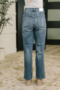 Carlie High Waist Straight Jean in Everyday Indigo