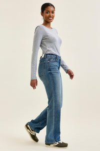 Judy Blue High Rise Rigid Magic Everyday Indigo Straight Jeans
