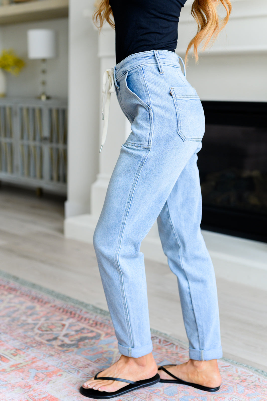 Judy Blue High Rise Vintage Wash Double Cuff Denim Jogger