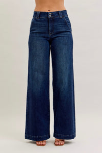 Judy Blue High Rise Trouser Wide Leg Jeans 82678