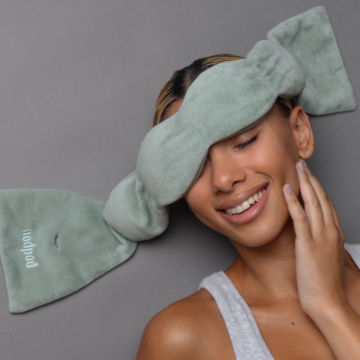 Nodpod Sleep Mask: The Weighted Blanket For Your Eyes in Sage