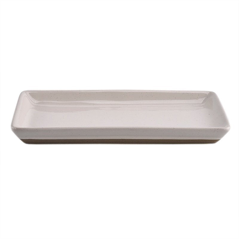 Sweet Water Decor Cream Stoneware Tray