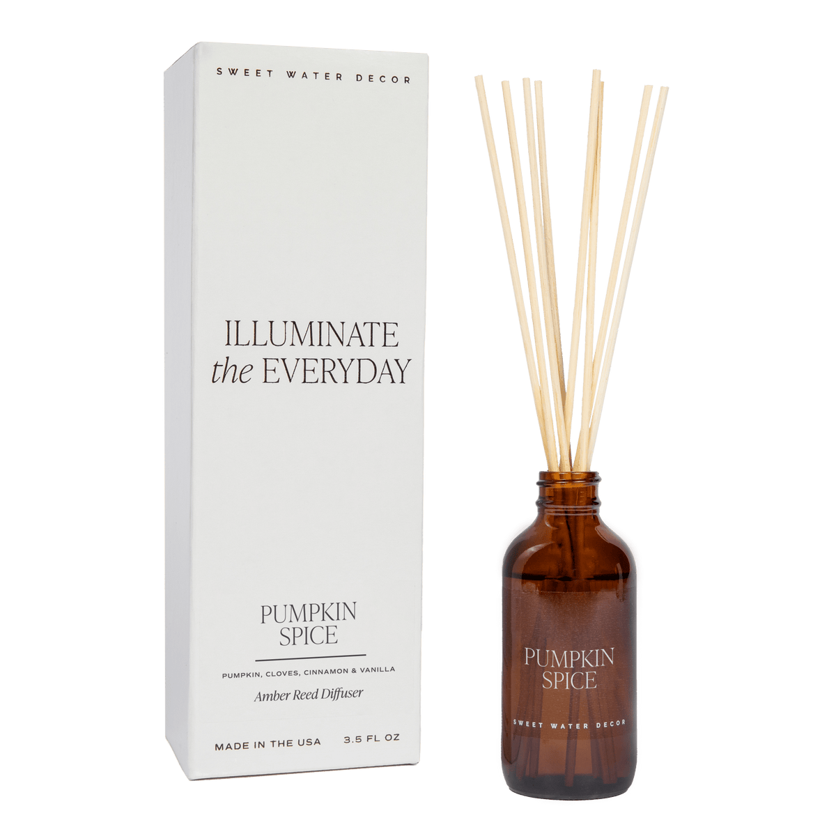 Sweet Water Decor Pumpkin Spice Amber Reed Diffuser