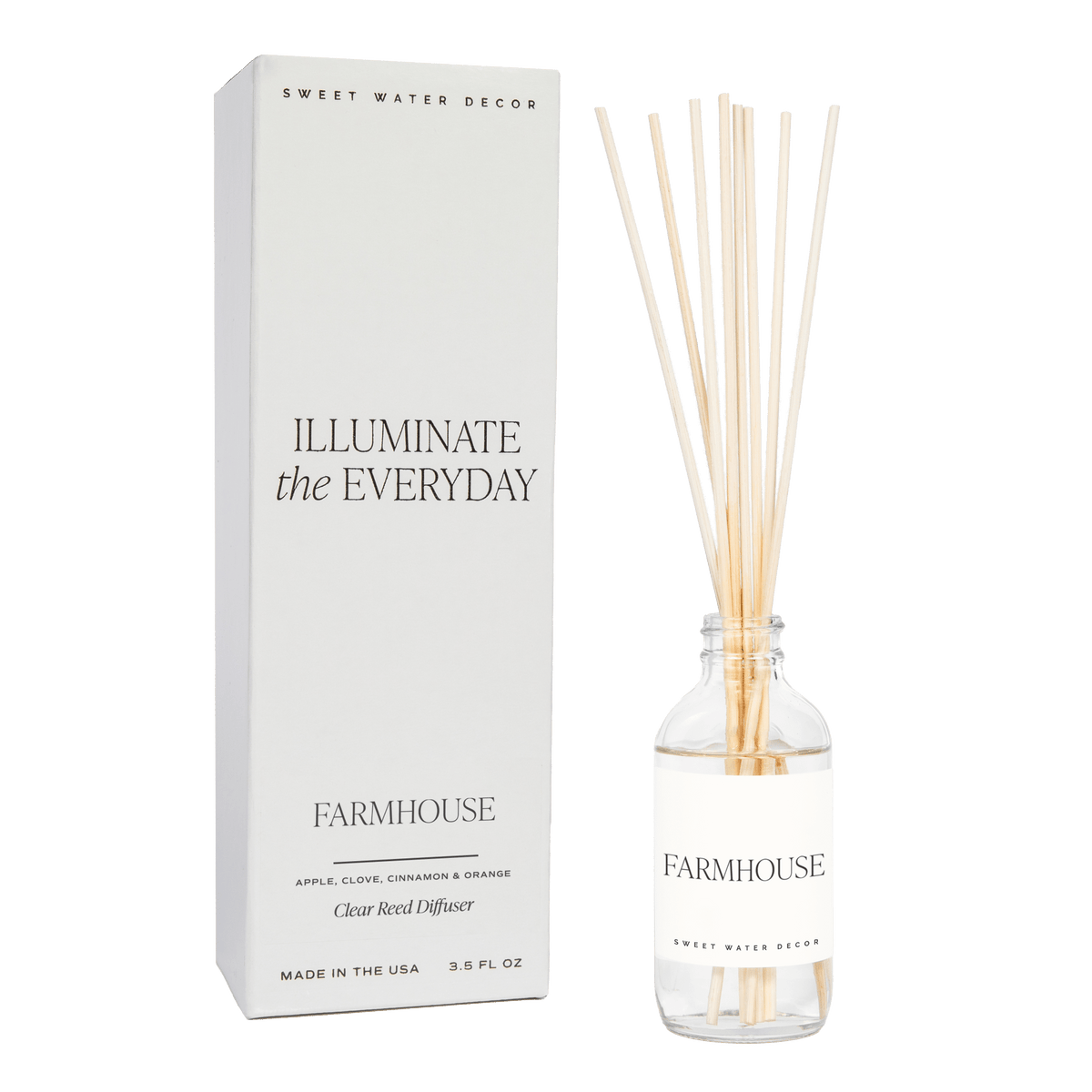 Sweet Water Decor Farmhouse Clear Reed Diffuser