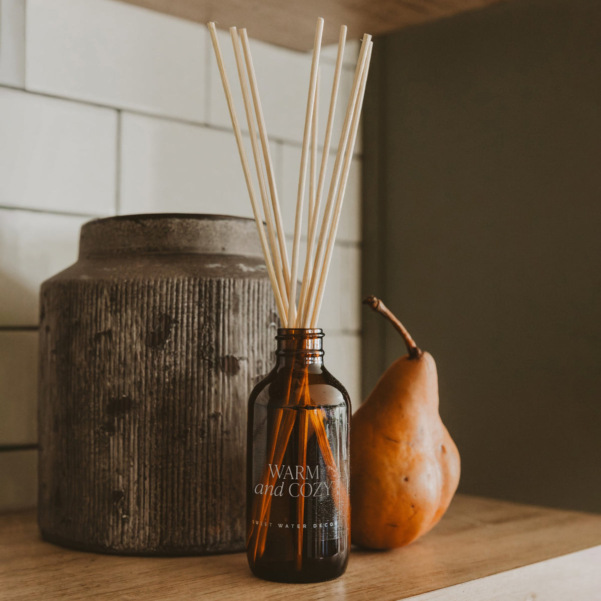 Sweet Water Decor Warm and Cozy Amber Reed Diffuser