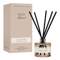 Sweet Water Decor Sandalwood Rose Tinted Glass Jar Reed Diffuser