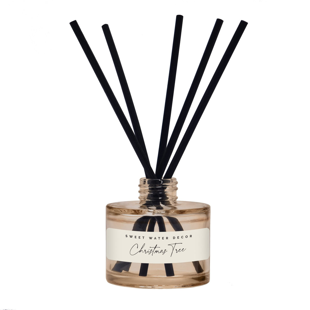 Sweet Water Decor Christmas Tree Tinted Glass Jar Reed Diffuser
