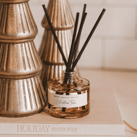 Sweet Water Decor Christmas Tree Tinted Glass Jar Reed Diffuser