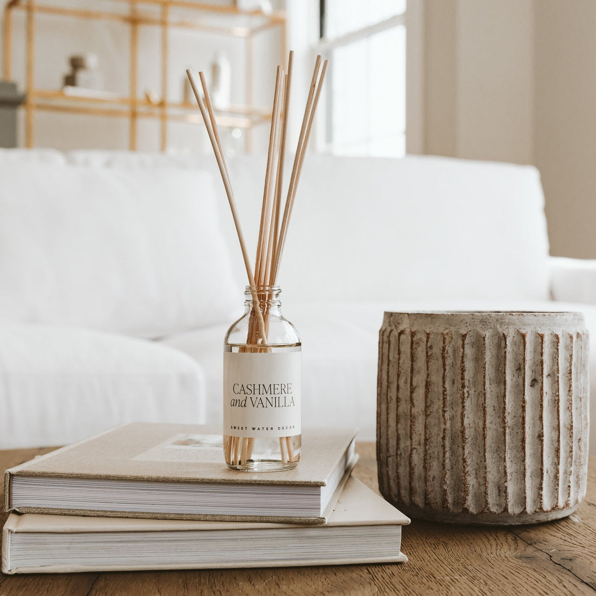 Sweet Water Decor Cashmere and Vanilla Clear Reed Diffuser