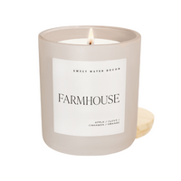 Sweet Water Decor Farmhouse Soy Candle - Tan Matte Jar - 15 oz