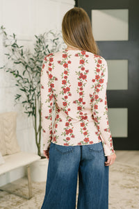 Garden Trellis High Neck Floral Top