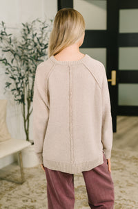 Zenana Raglan Sleeve Sweater in Mocha